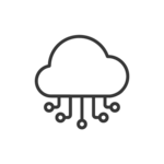 Icon Cloud mit Abzweigungen unten