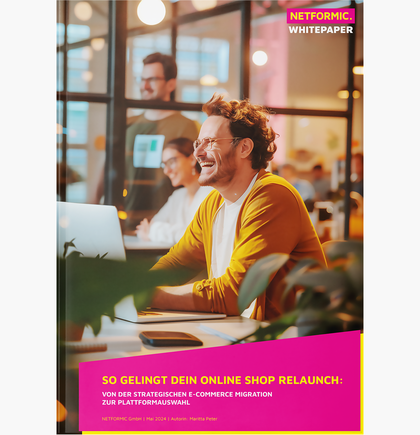 Abbildung Cover NETFORMIC Whitepaper Online Shop Relaunch