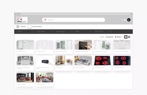 Desctop und mobile Ansicht vom Garant Gruppe Online Shop.