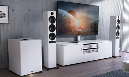 Visualisierung der Musikanlage in einer Wohnung.