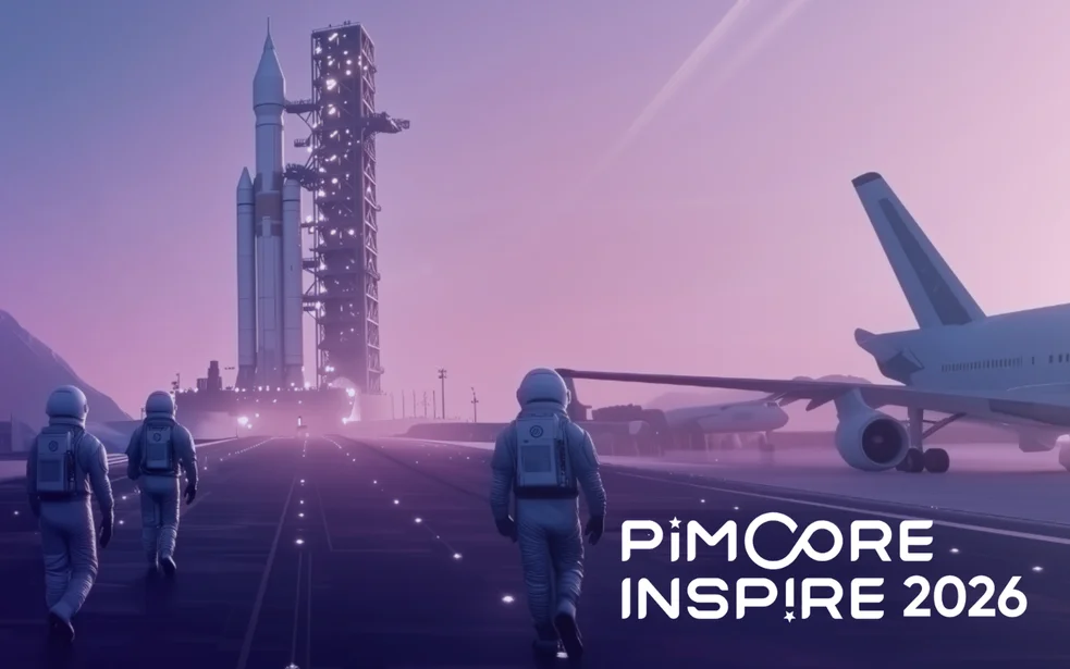 Hero image of Pimcore Inspire 2026 at Salzburg Airport showcasing the venue for the Pimcore ecosystem event