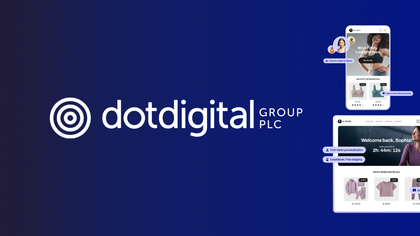 Dotdigital logo with platform screenshots showcasing marketing automation and customer engagement, highlighting NETFORMIC as a Silver Dotdigital partner