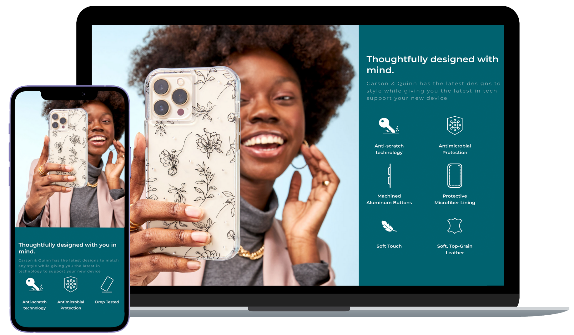 Magento PWA development powering a mobile-first shopping experience. Designed with you in mind—premium smartphone accessories presented with speed, performance, and user focus.