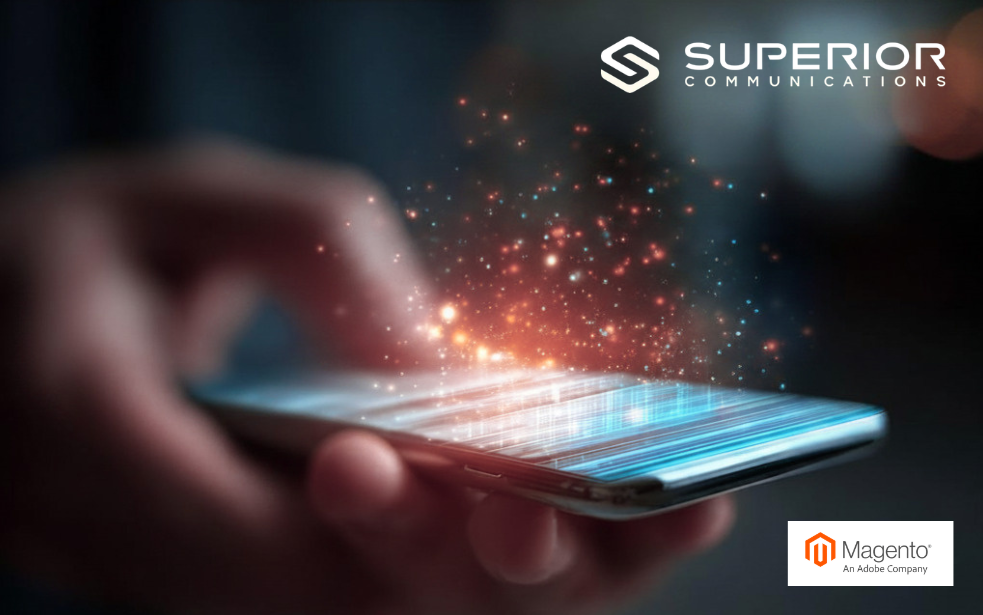 A smartphone visualizing real-time data streams represents a buyer-centric B2B eCommerce custom application—enabling centralized, multi-store purchasing for enterprise businesses.