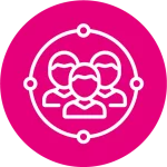 Icon Teamarbeit Menschen, die miteinander arbeiten